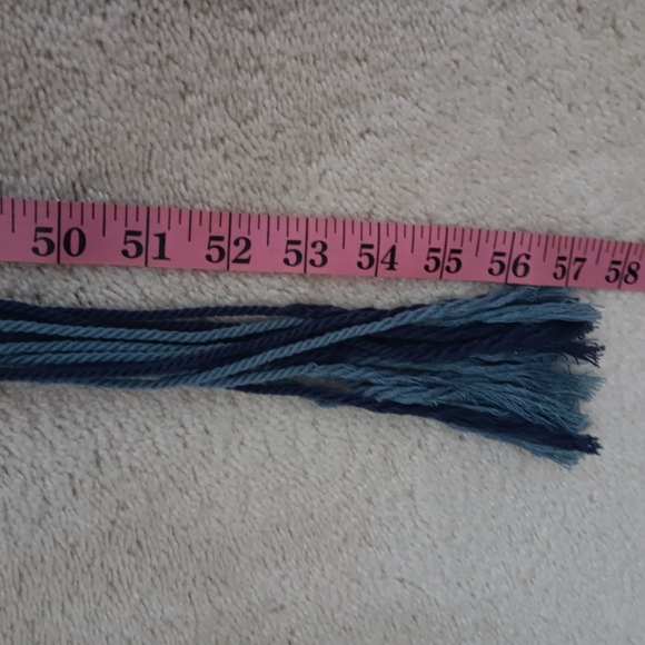 Braided~Blue Woven Boho One Size Fits Most Belt - Picture 5 of 11